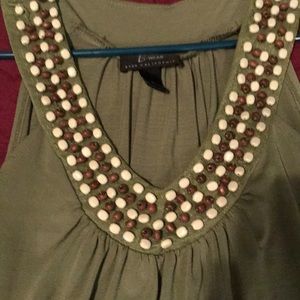 Green sleeveless Amy Byer top